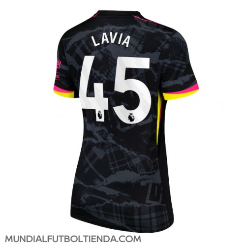 Camiseta Chelsea Romeo Lavia #45 Tercera Equipación Replica 2024-25 para mujer mangas cortas